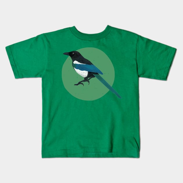 Magpie Kids T-Shirt by threeblackdots